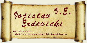 Vojislav Erdevički vizit kartica